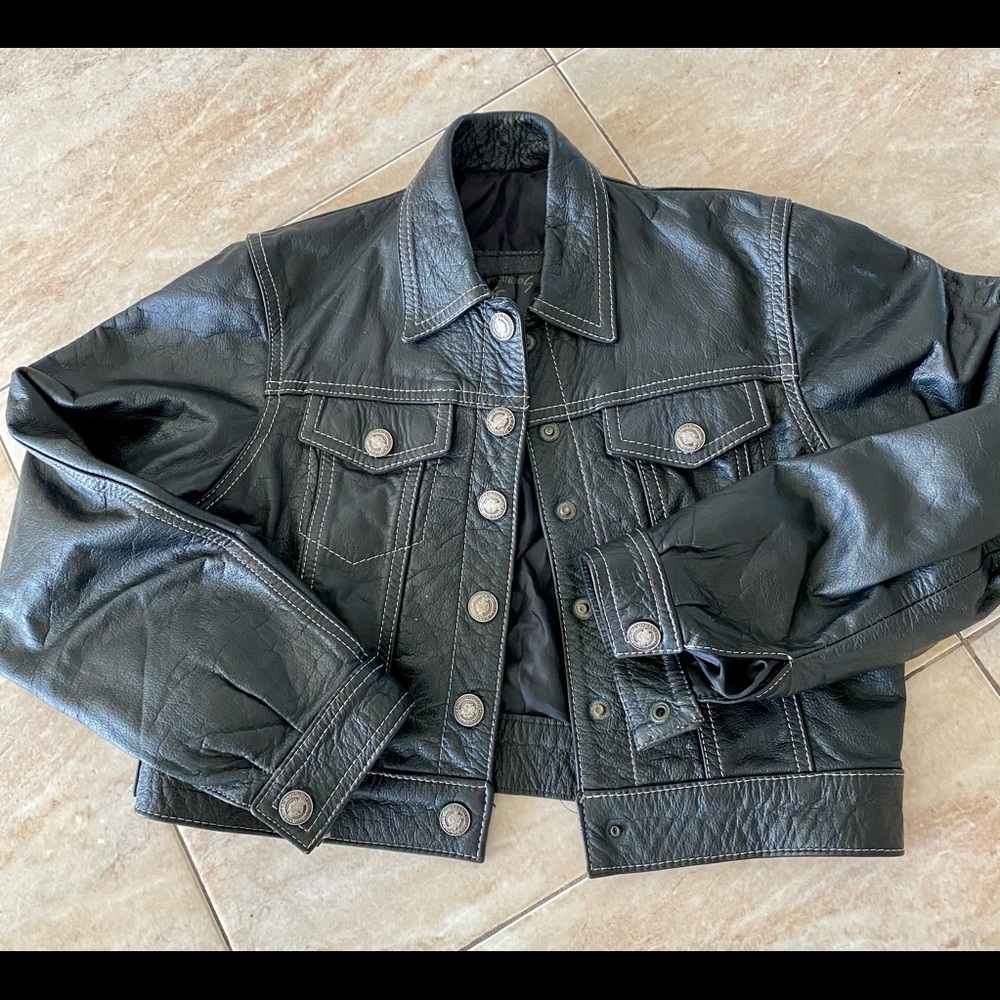 Harley Davidson Black Jacket 100% Leather ..